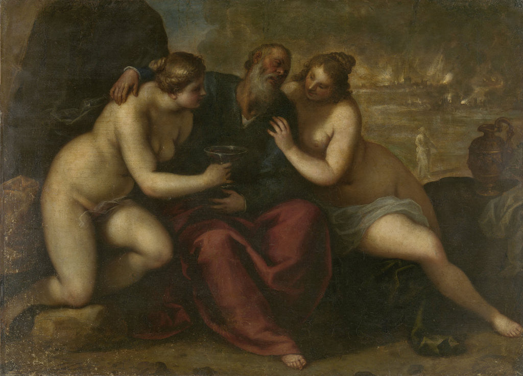 Detail of Lot and his Daughters by Jacopo Palma