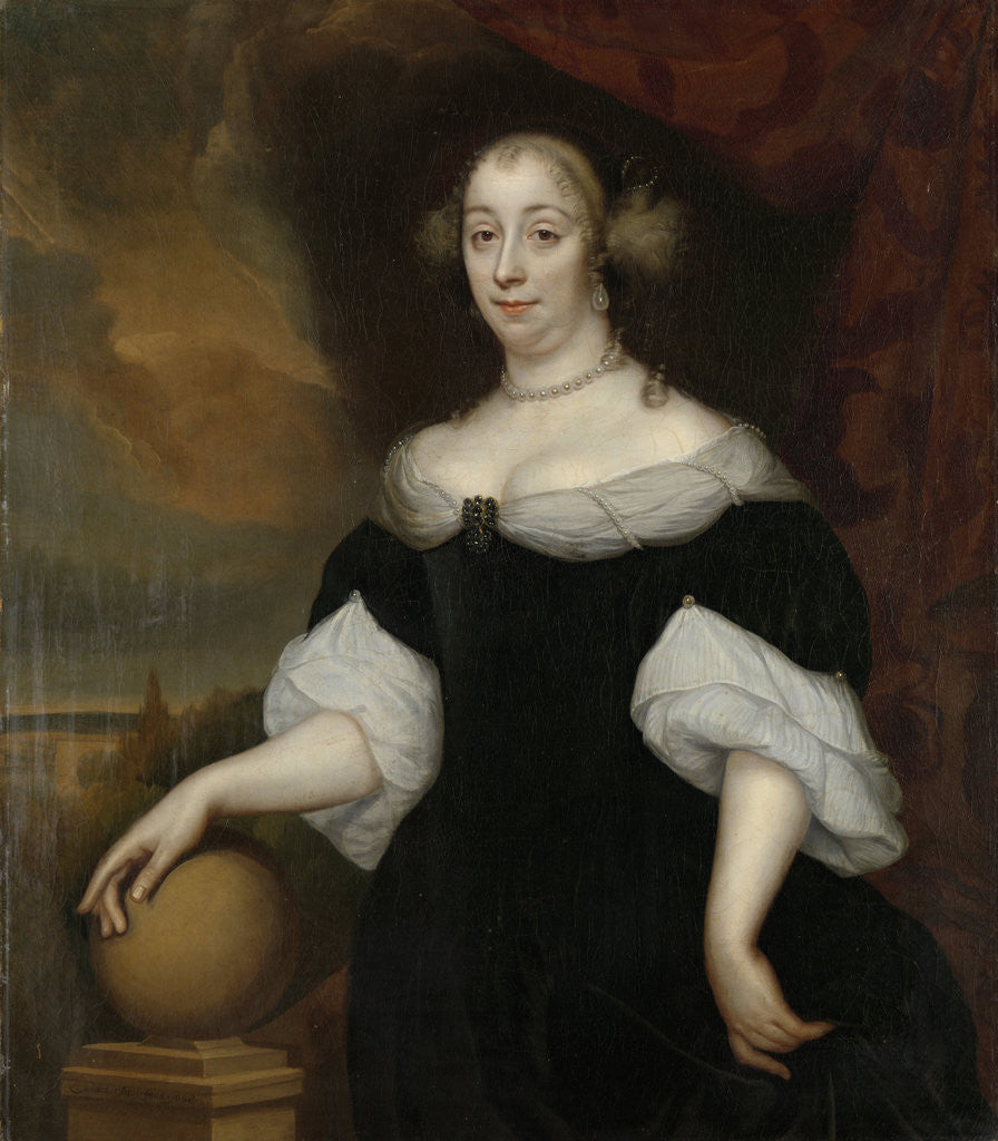 Detail of Portrait of Margaretha Munter, second Wife of Jacobus Trip by Lambertus Jansz. de Hue