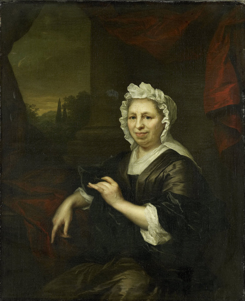 Detail of Portrait of Brechje Hooft, Widow of Harmen van de Poll by Arnold Boonen