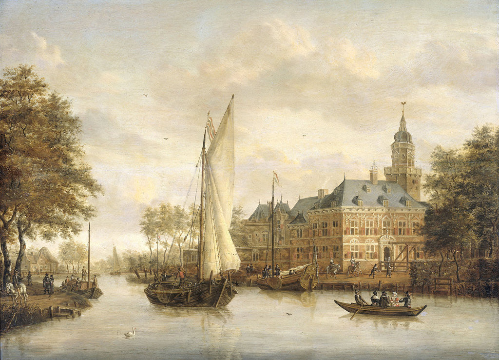 Detail of Nijenrode Castle on the Vecht near Breukelen, The Netherlands by Jacobus Storck