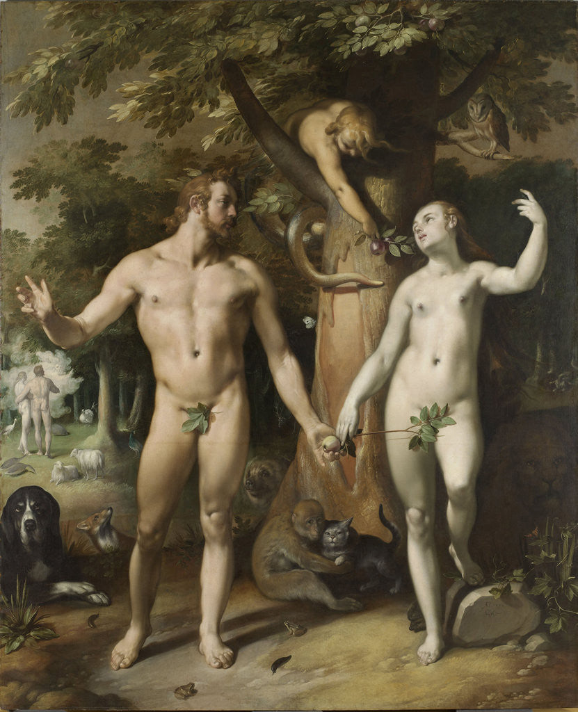 Detail of The Fall of Man by Cornelis Cornelisz. van Haarlem