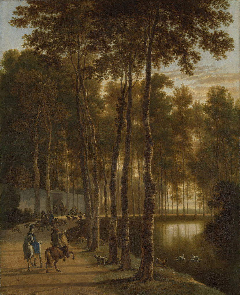 Detail of The Avenue of Birches by Jan Hackaert