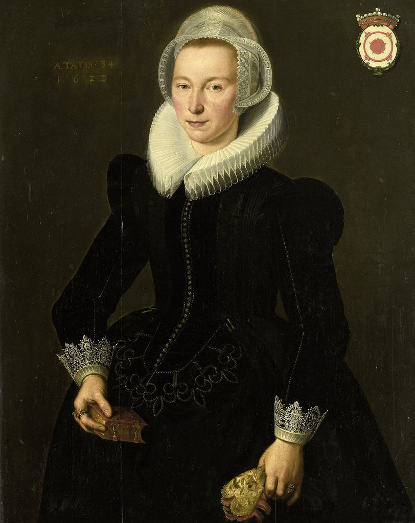 Detail of Portrait of Grietje Adriaensdr Grootes by Anonymous