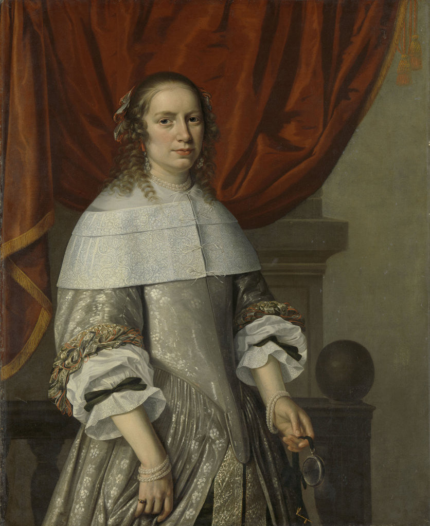 Detail of Portrait of a Woman by Hendrick Cornelisz. van Vliet