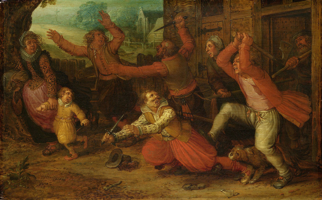 Detail of Peasant's Joy (The Expulsion) by Workshop of David Vinckboons
