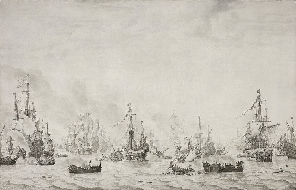 Detail of The Battle of the Downs by Willem van de Velde I
