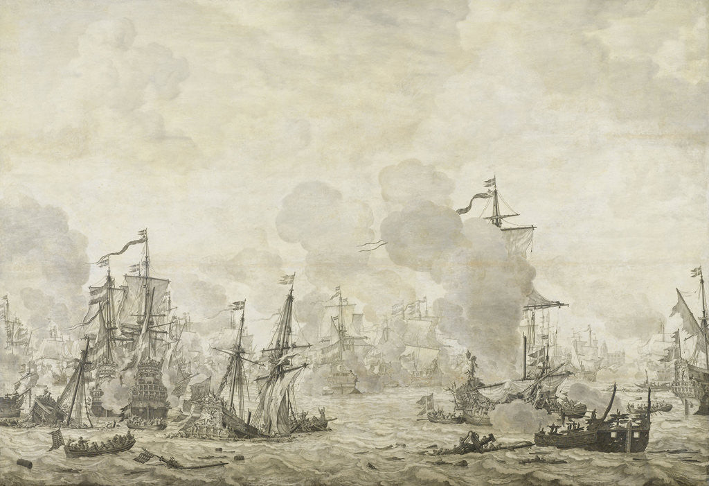 Detail of Episode from the Battle between the Dutch and Swedish Fleets in the Sound, 8 November 1658 by Willem van de Velde I