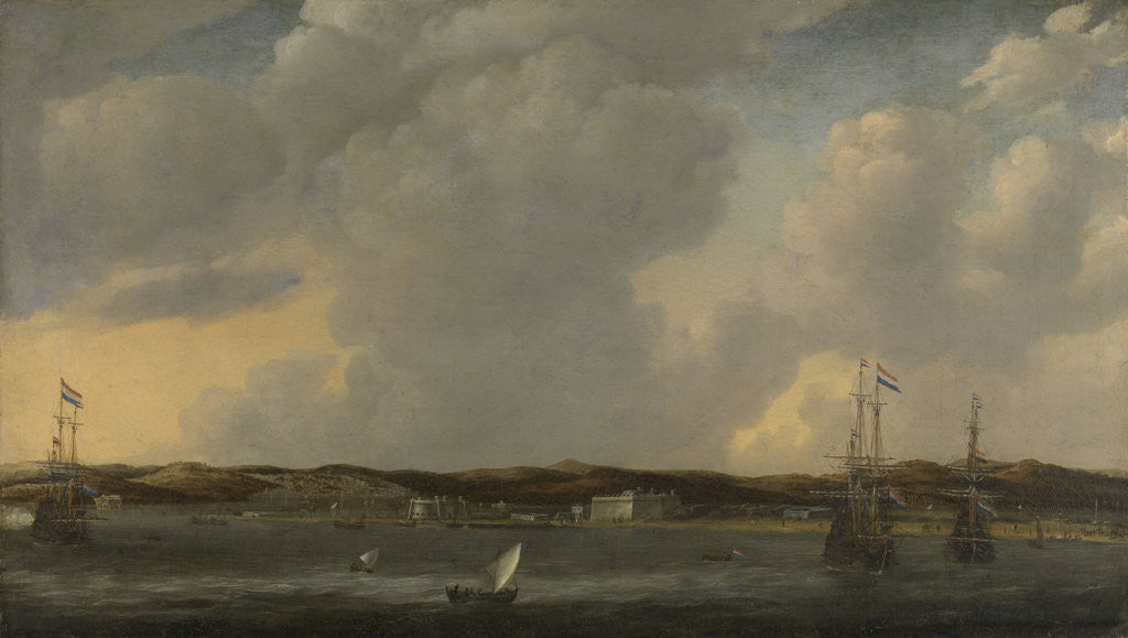 Detail of View of Tunis Tunesia, Reinier Nooms by Admiraliteit van Amsterdam