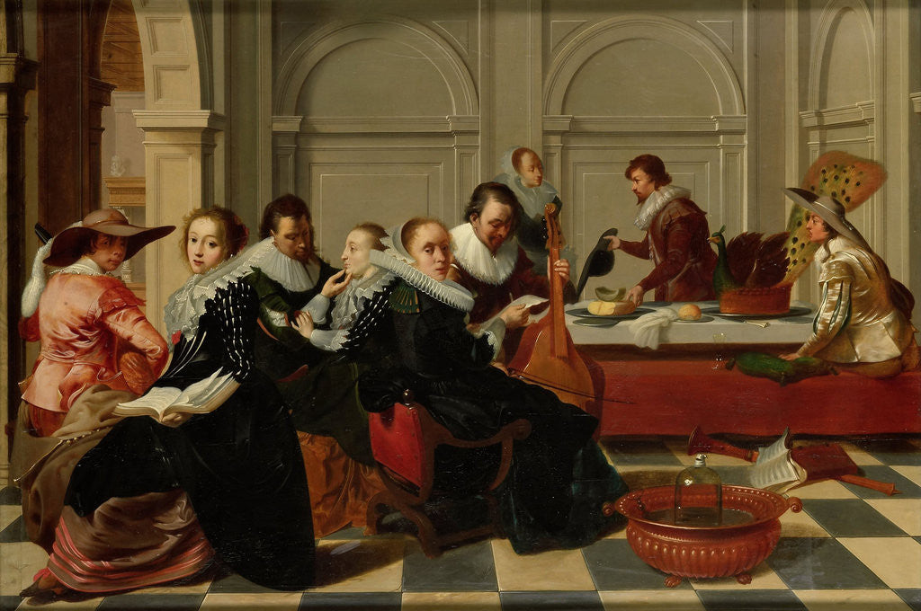 Detail of Musical Party, copy after Willem Cornelisz. Duyster, after 1700 by Anonymous