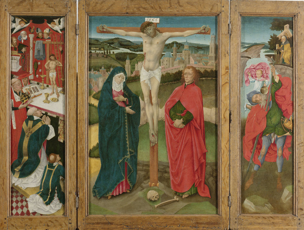 Detail of Triptych with the Crucifixion by Anonymous