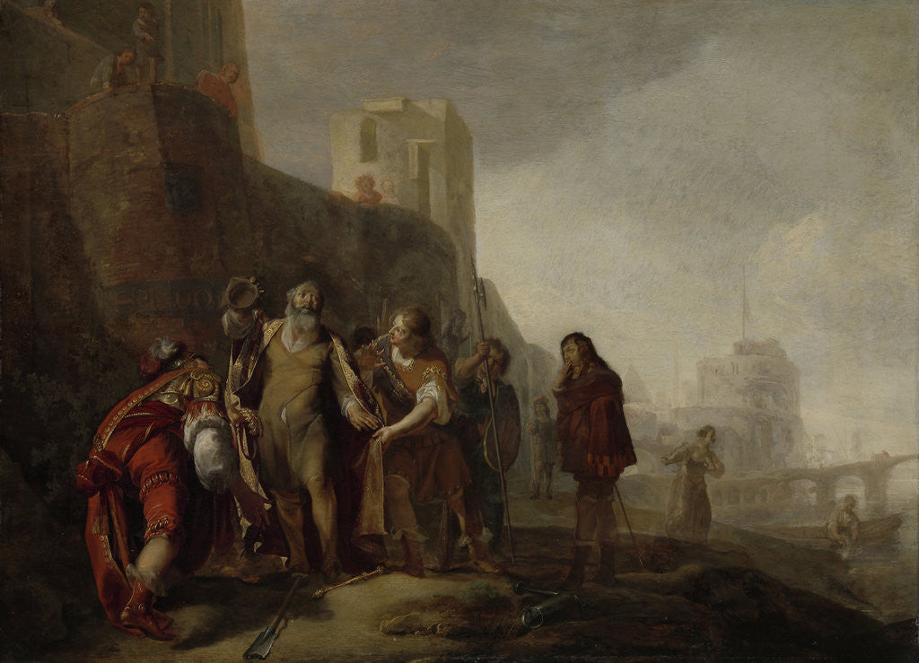 Detail of The Envoys of Alexander the Great Invested the Gardener Abdalonymus with the Insignias of the Royalty of Sidon by Nicolaes Knüpfer