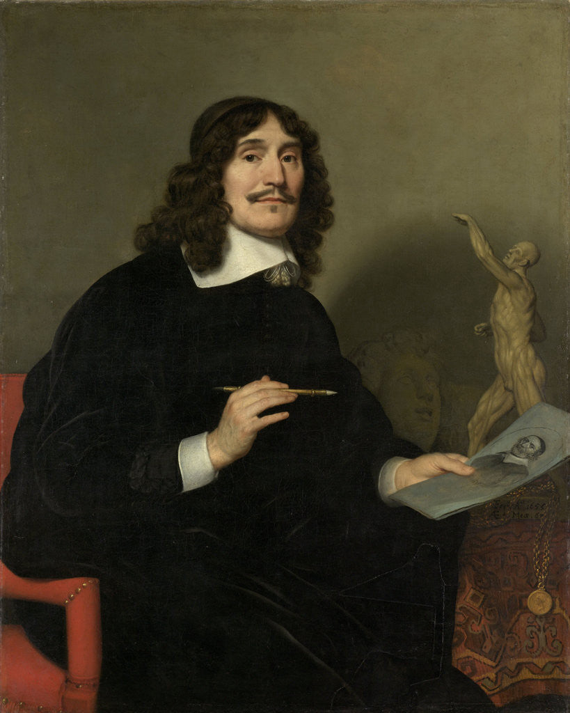 Detail of Portrait of an Artist by Gerard van Honthorst