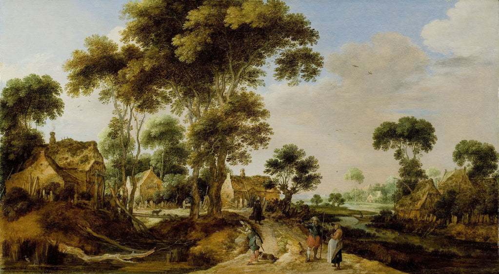 Detail of Country Road by Gillis Claesz. de Hondecoeter