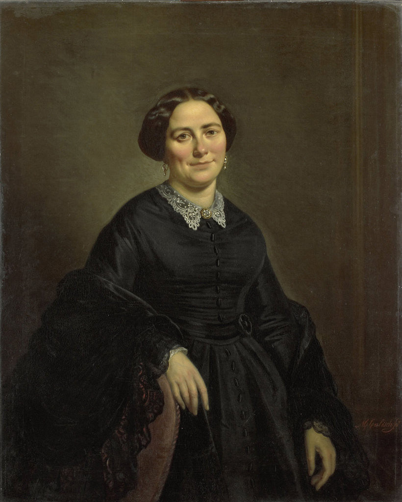 Detail of Johanna Christina Beelenkamp. Wife of Cornelis Outshoorn by Moritz Calisch