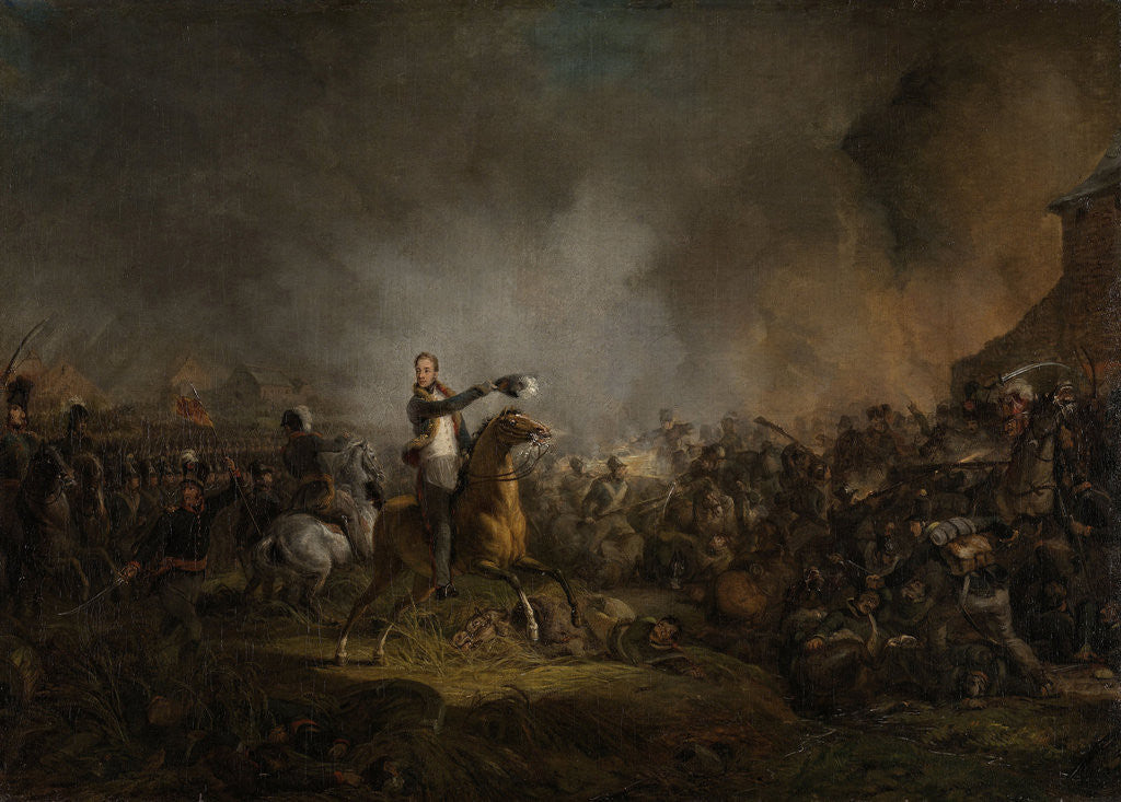 Detail of The Prince of Orange at Quatre Bras, 16 June 1815 by Jan Willem Pieneman