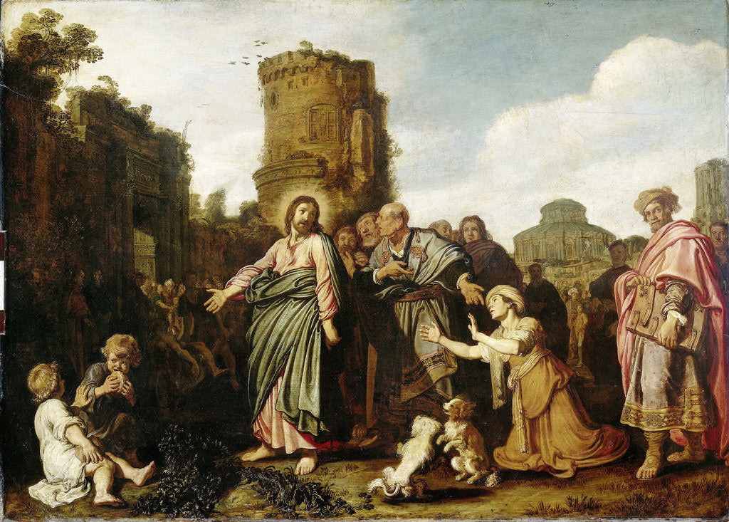 Detail of Christ and the Canaanite Woman by Pieter Lastman