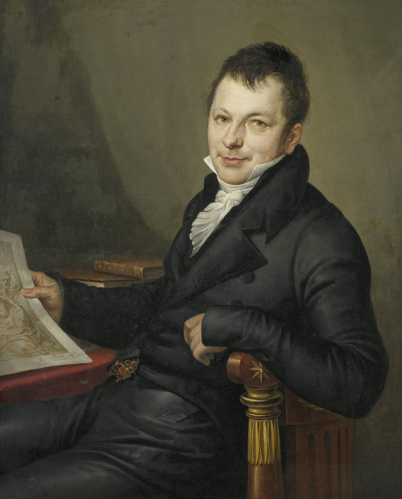 Detail of Johannes Hermanus Molkenboer, Art Collector by Mattheus Ignatius van Bree