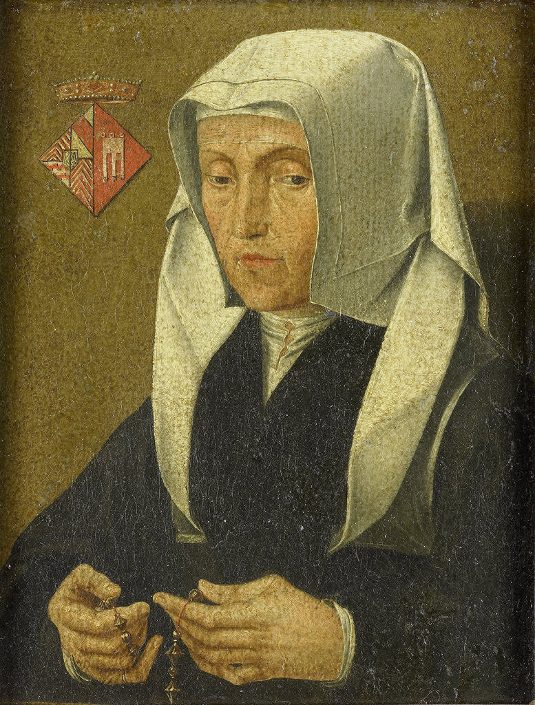 Detail of Portrait of Magdalena van Werdenborgh by Anonymous