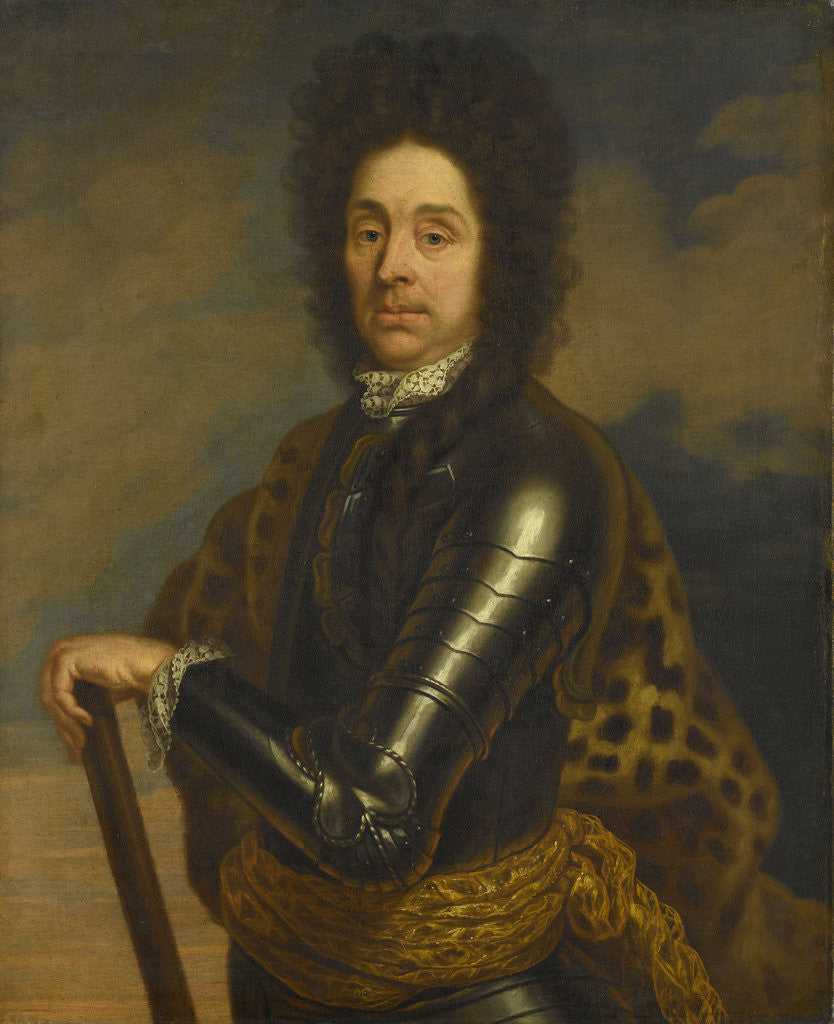 Detail of Portrait of Menno van Coehoorn, general in the artillery and fortifications engineer by Anonymous