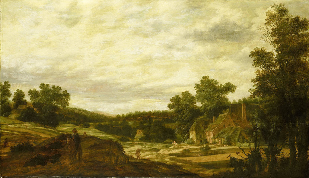 Detail of Hilly landscape by Pieter Stalpaert