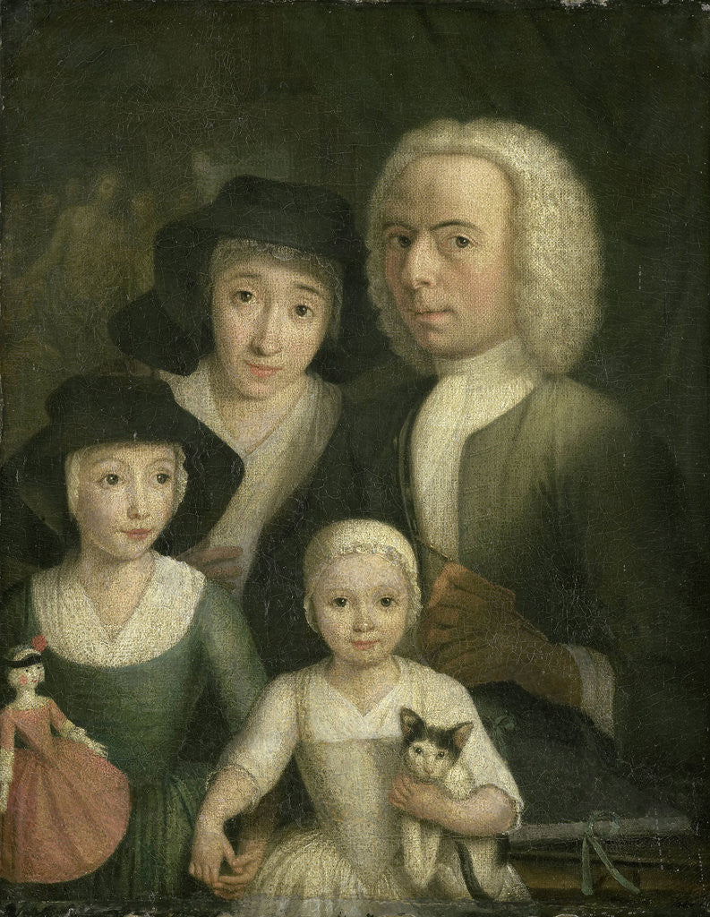 Detail of Self Portrait with his Wife Sanneke van Bommel and their two Children by Hendrik Spilman