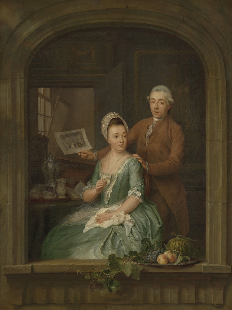 Detail of Portrait of Robert Muys and his Wife Maria Nozeman by Nicolaes Muys