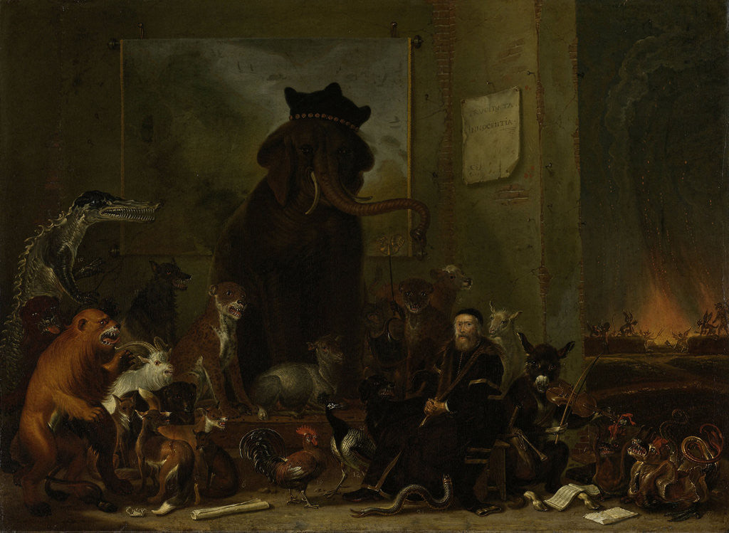 Detail of Satire on the trial of Johan van Oldenbarneveldt by Cornelis Saftleven