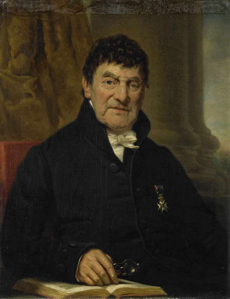 Detail of Portrait of Dr. Cornelis Hendrik à Roy, Physician and Biographer by Jan Adam Kruseman