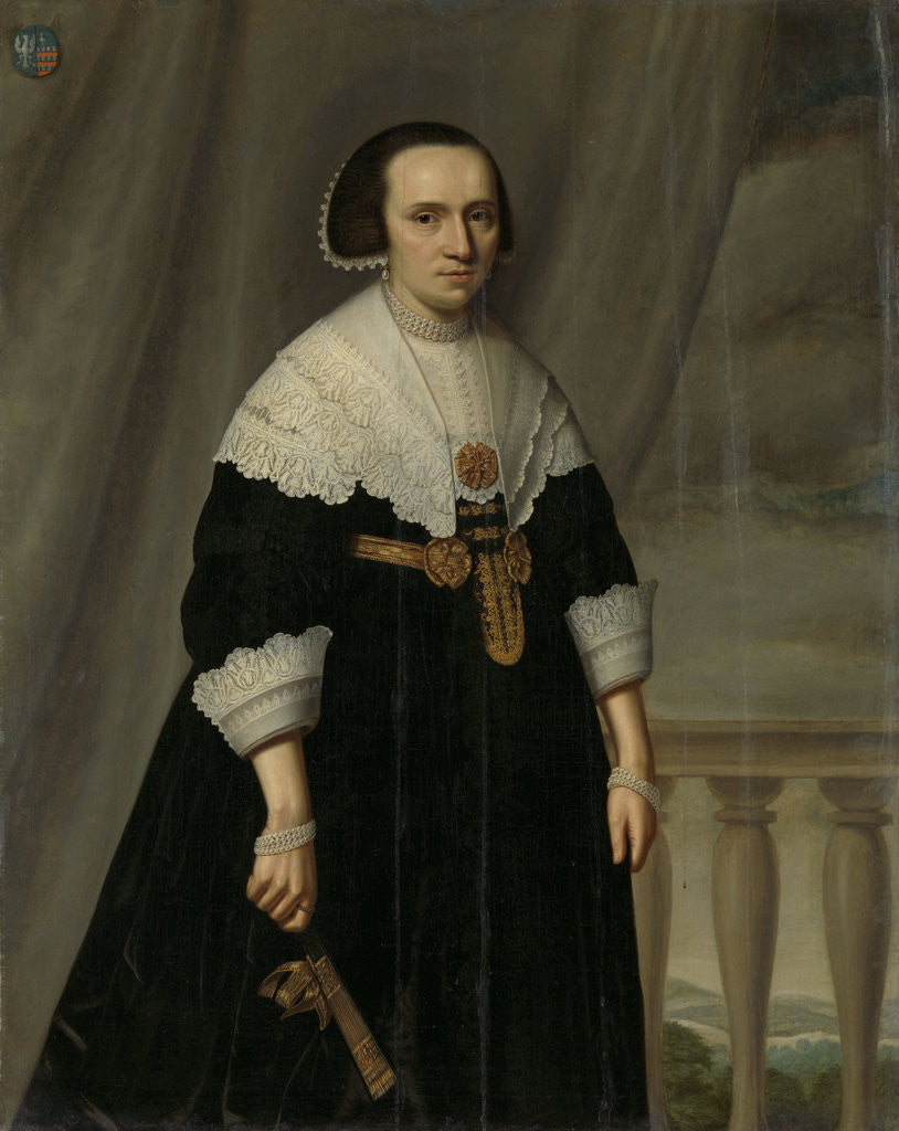 Detail of Portrait of Machteld Bas by Anonymous