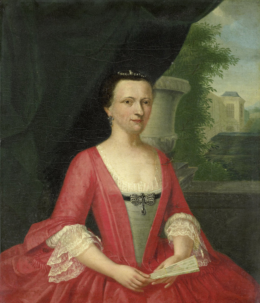Detail of Portrait of Jacoba Maria van Bueren gezegd van Regteren, Wife of Johan Willem Parker by Jacob Jan Nachenius