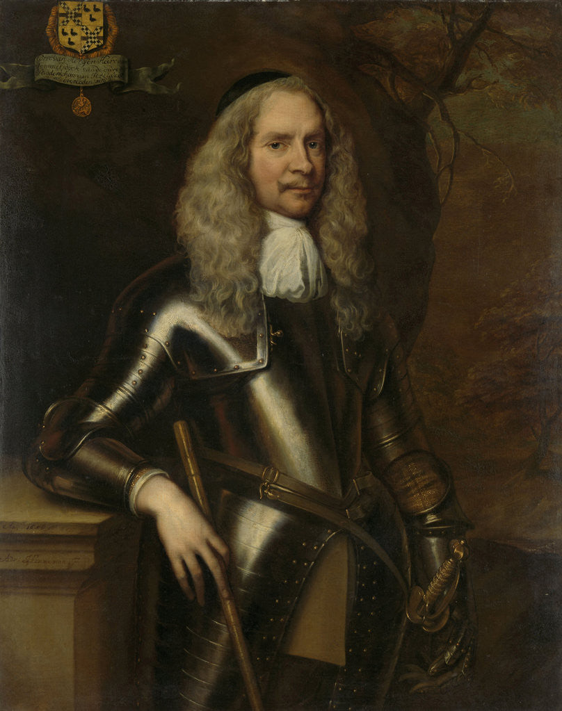 Detail of Portrait of Cornelis van Aerssen, Lord of Sommelsdijk, Colonel in the Cavalry by Adriaen Hanneman
