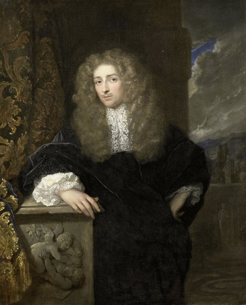 Detail of Portrait of a man, possibly a member of the van Citters family by Caspar Netscher