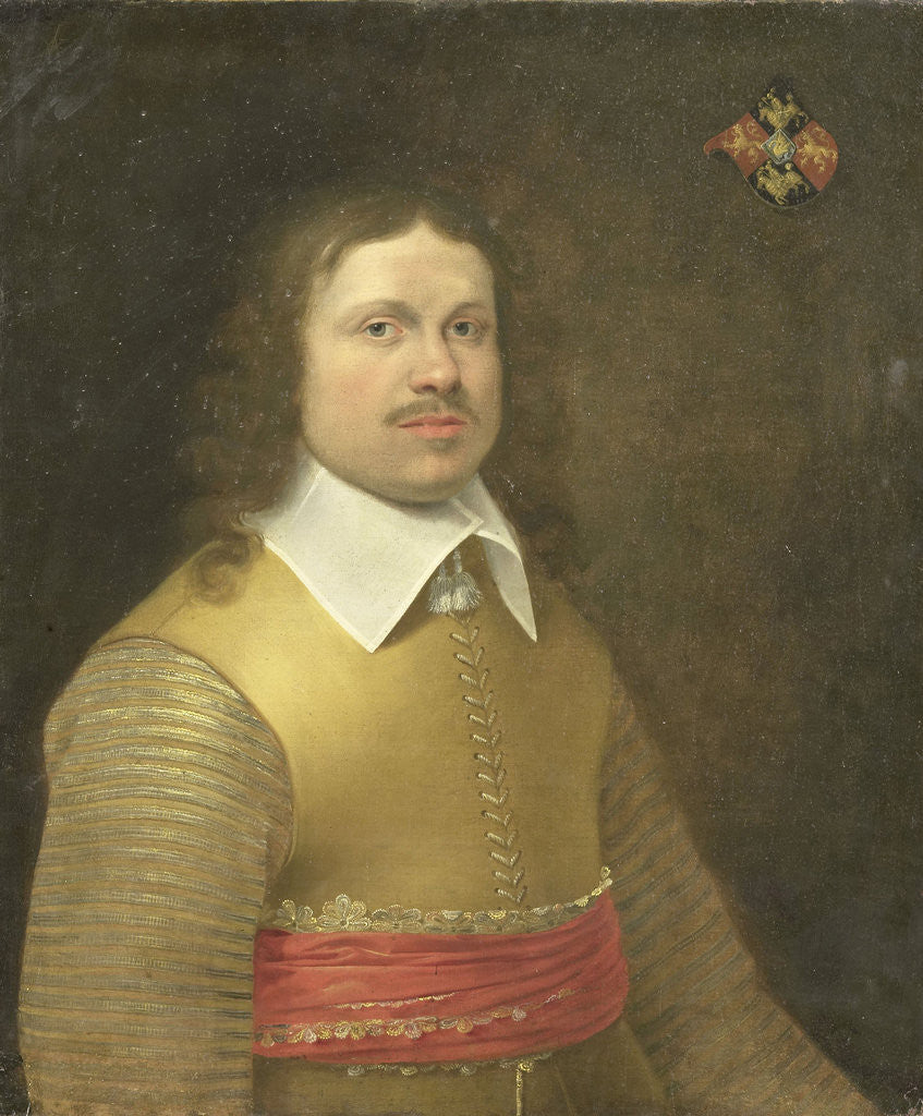 Detail of Portrait of Herman van der Hem van Nederstein (Herman Gysbert van der Hemm van Niederstein) (died 1671), Monogrammist IVA by Anonymous