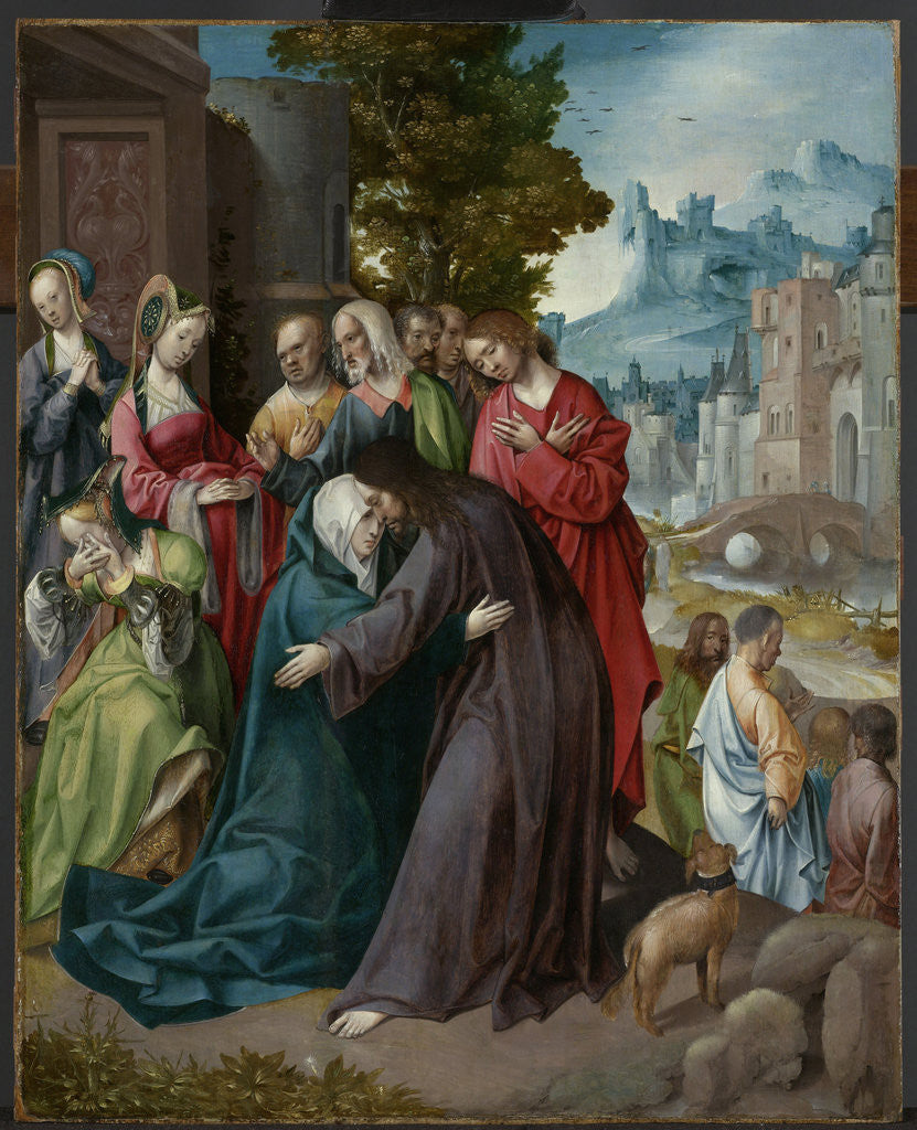 Detail of Christ Taking Leave of his Mother by Cornelis Engebrechtsz
