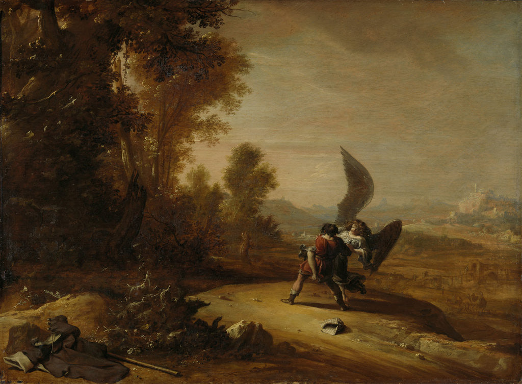 Detail of Jacob Wrestling with the Angel by Bartholomeus Breenbergh