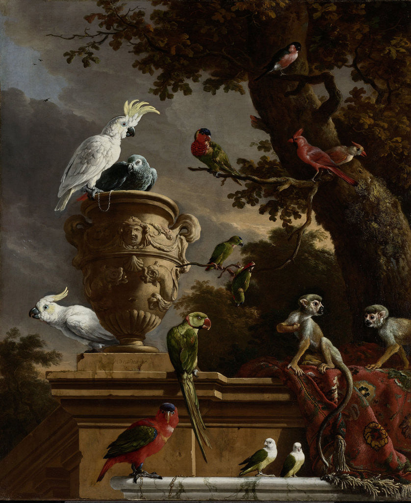 Detail of The Menagerie by Melchior d' Hondecoeter