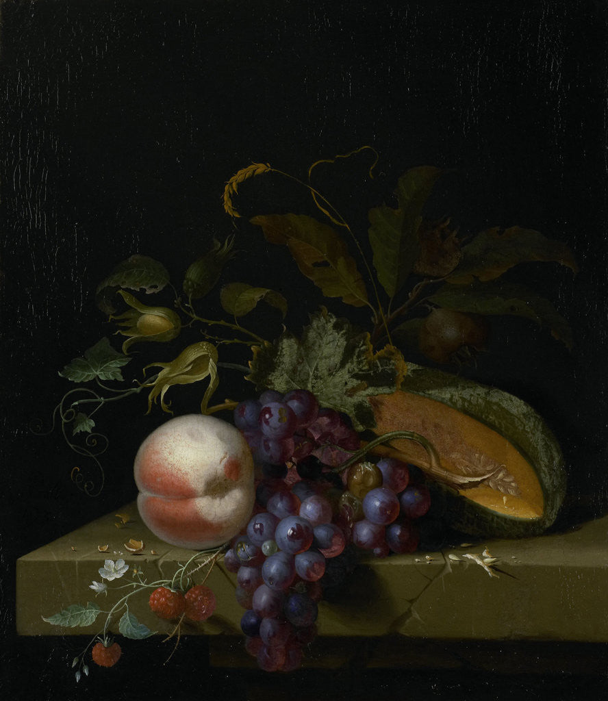 Detail of Still Life with Fruit by Pieter Gallis