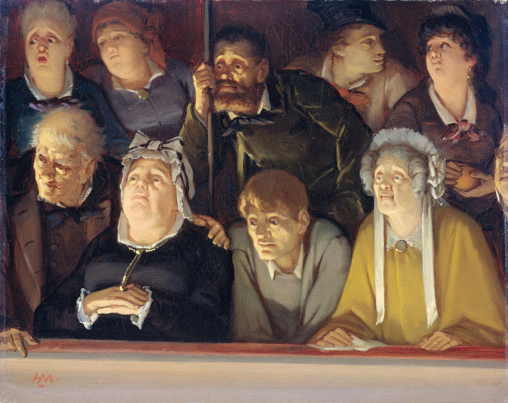 Detail of Theater Audience by Hippolyte Michaud