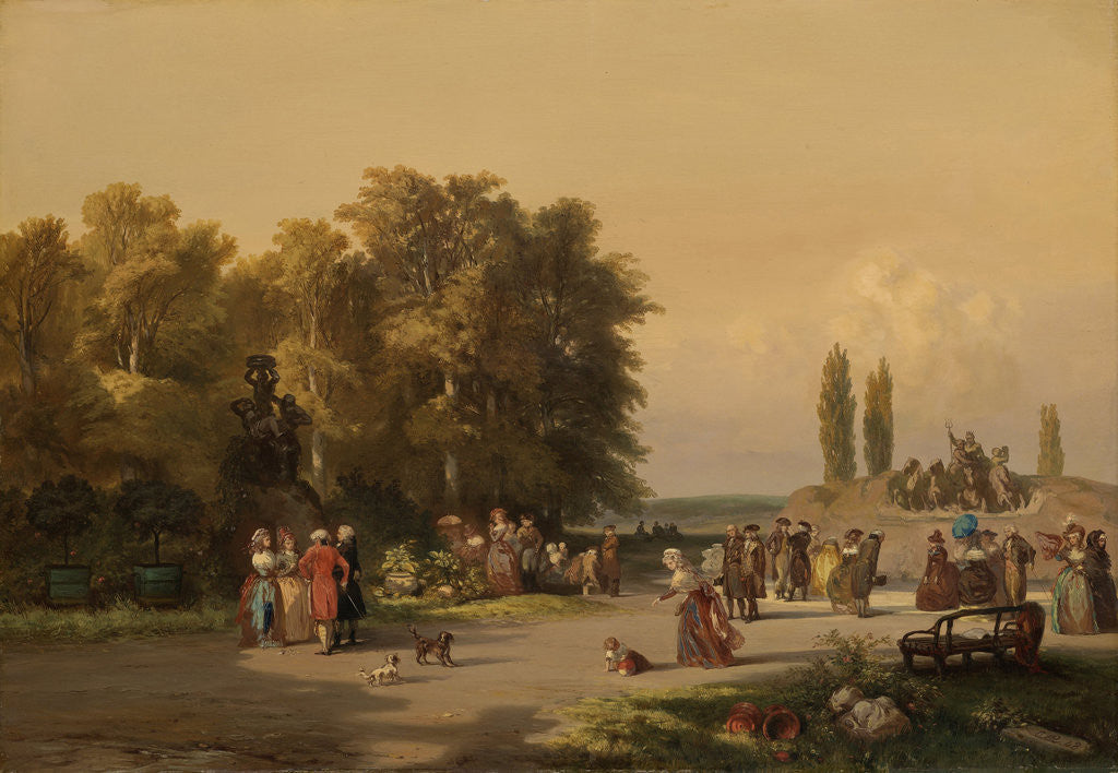 Detail of Park in the Vicinity of Paris by Charles Rochussen