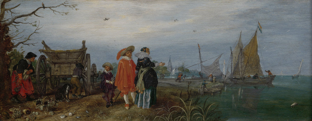 Detail of Autumn (Conversation) by Adriaen Pietersz. van de Venne