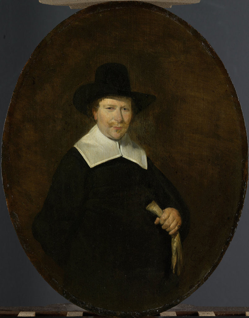 Detail of Portrait of Gerard Abrahamsz van der Schalcke, Cloth Merchant in Haarlem, Holding a Glove by Gerard ter Borch II