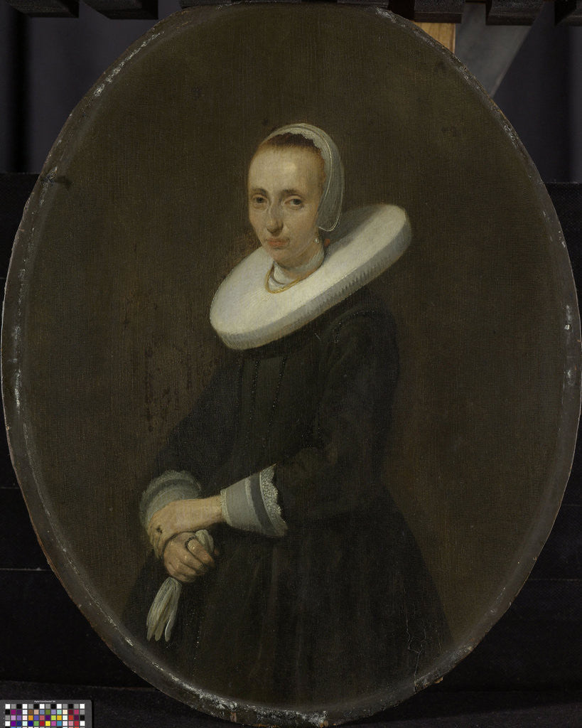 Detail of Portrait of Johanna Bardoel, Wife of Gerard van der Schalcke by Gerard ter Borch II