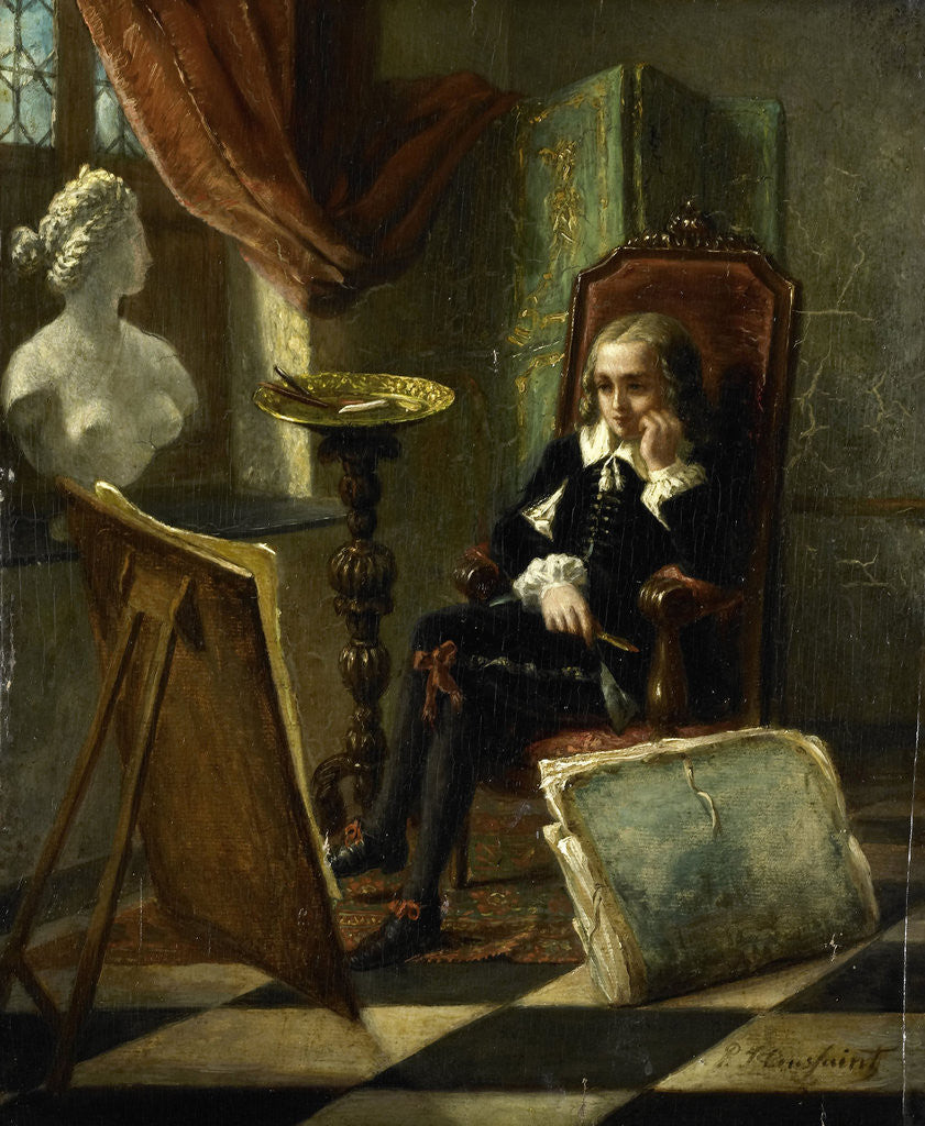 Detail of The young painter by Pierre Joseph Toussaint