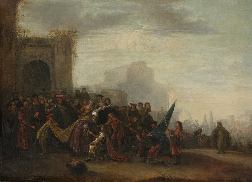 Detail of Saul Welcoming David after his Victory over Goliath by Gerrit de Wet