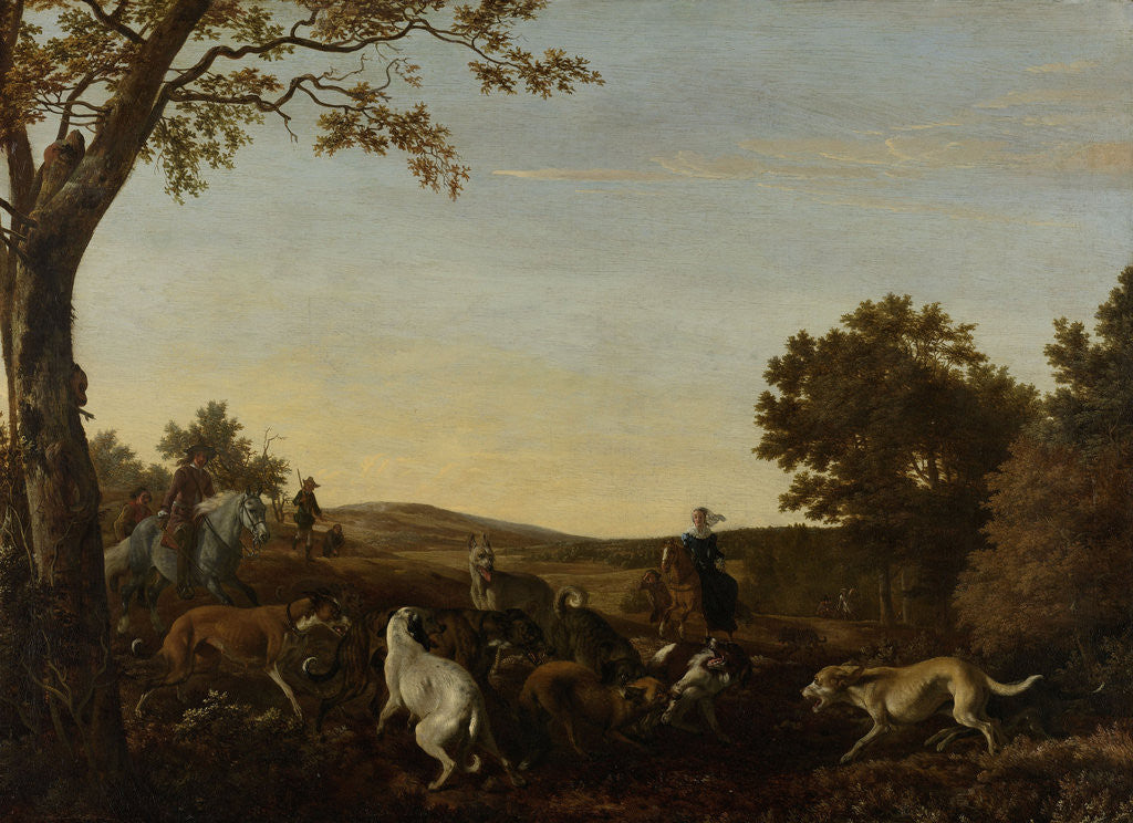 Detail of Fox Hunt by Ludolf de Jongh