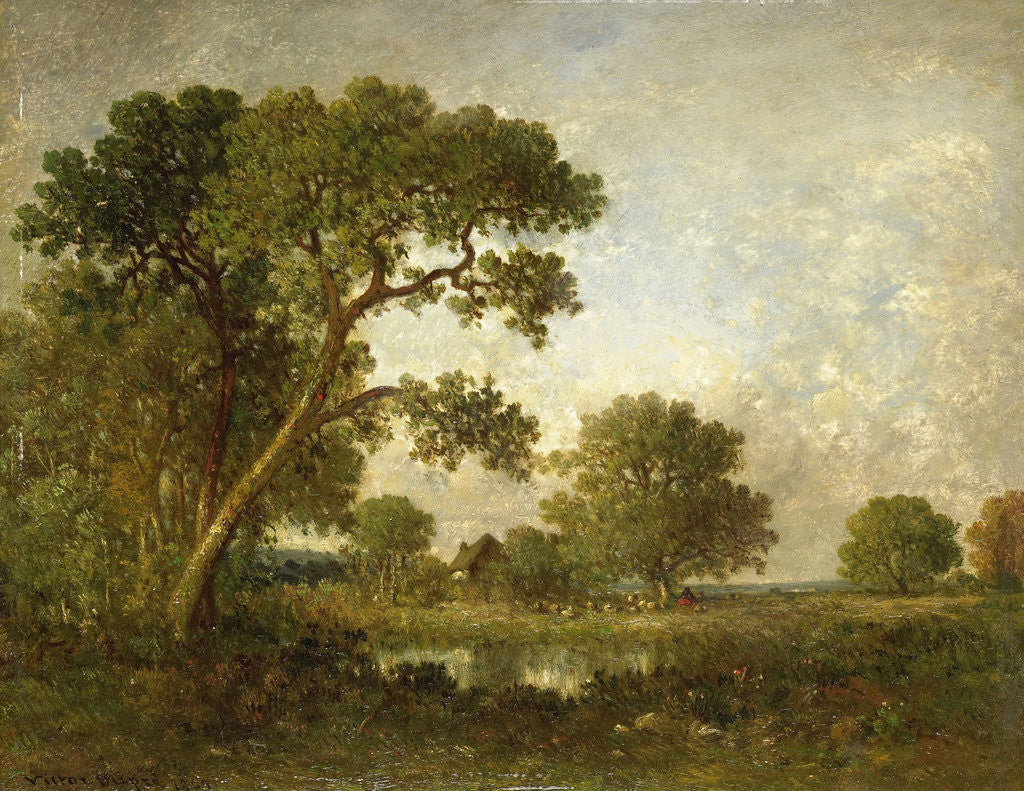 Detail of Landscape by Léon-Victor Dupré