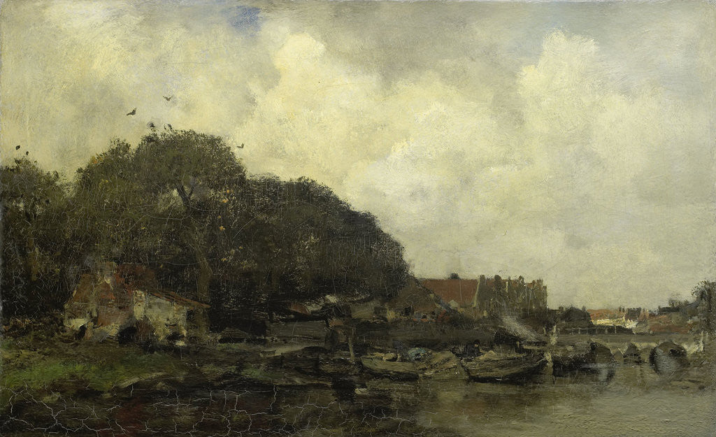 Detail of Harbour view by Jacob Maris
