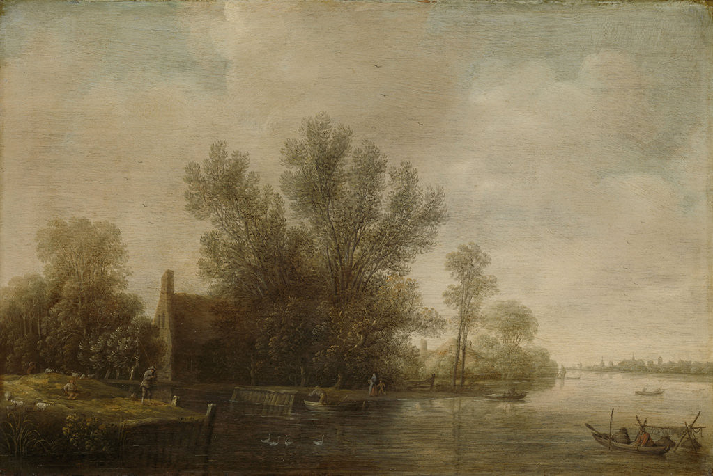 Detail of River Landscape by Pieter Jansz. van Asch