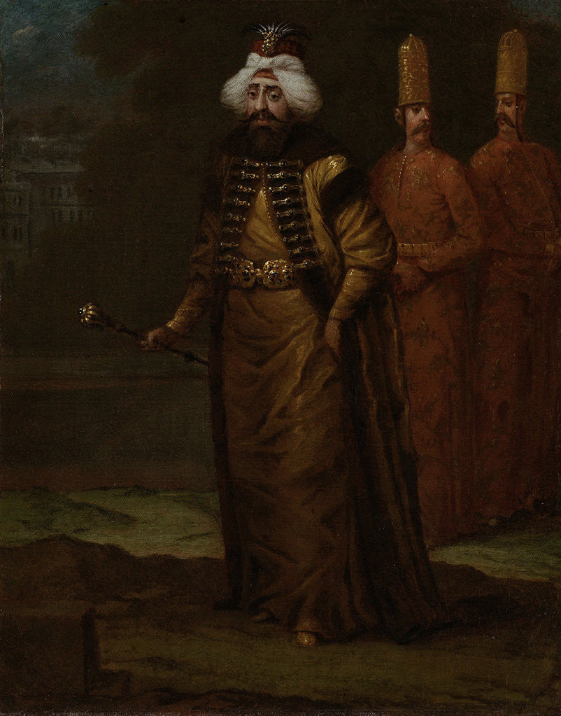 Detail of Sultan Ahmed III by Jean Baptiste Vanmour