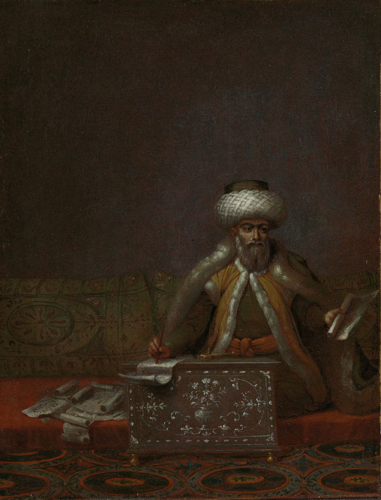 Detail of The Reis Effendi, Head of the Chancery by Jean Baptiste Vanmour